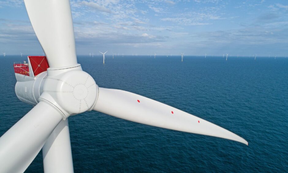 Wind turbine at sea