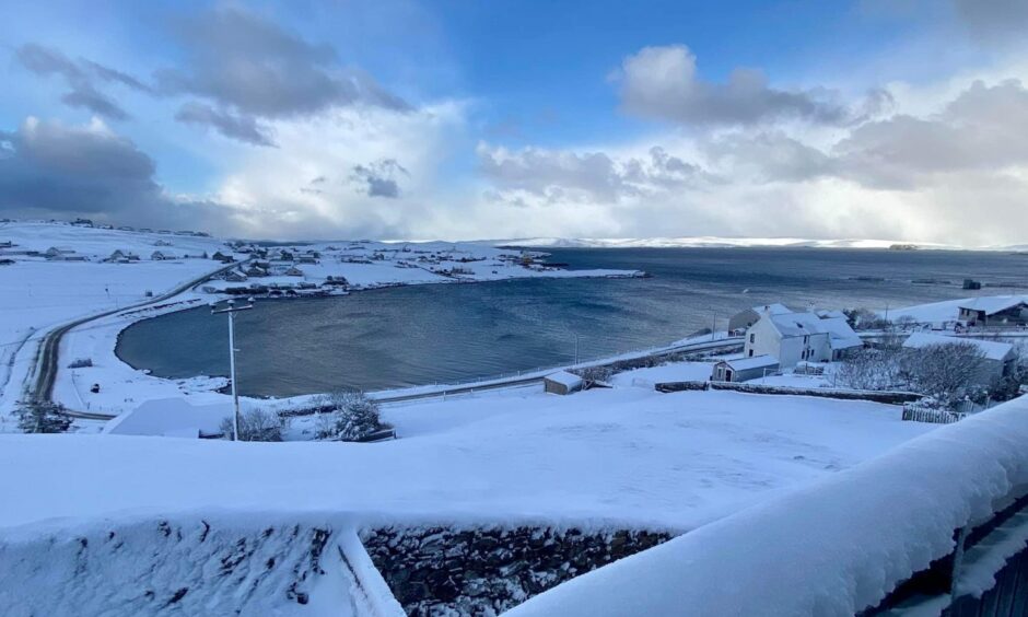 Snow in Whalsay