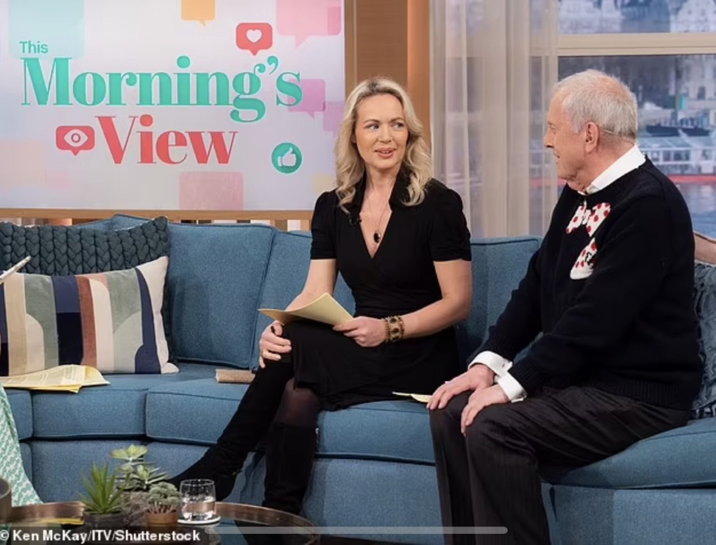 Isla Traquair with Gyles Brandreth on "This Morning" in August 2022.