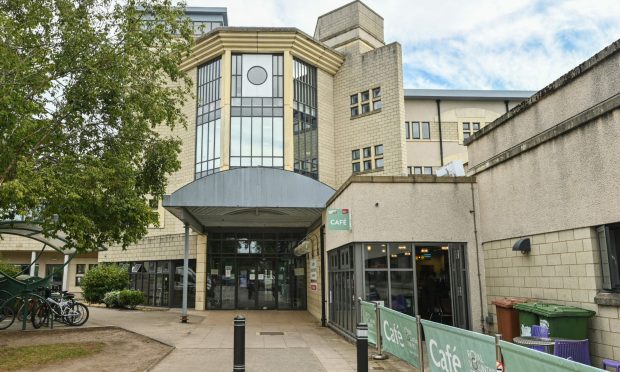 View of main entrance at Dr Gray's hospital.