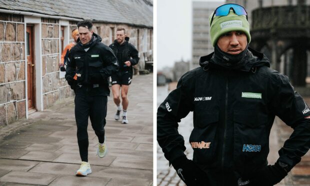 Josh running a marathon in Aberdeen. Image: Josh Patterson