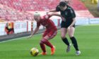 Aberdeen Women's Francesca Ogilvie in action against Glasgow Women at Pittodrie. Image: Kenny Elrick/DC Thomson.