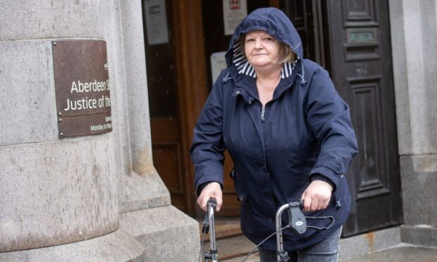 Michele Smith leaving court. Image: DC Thomson