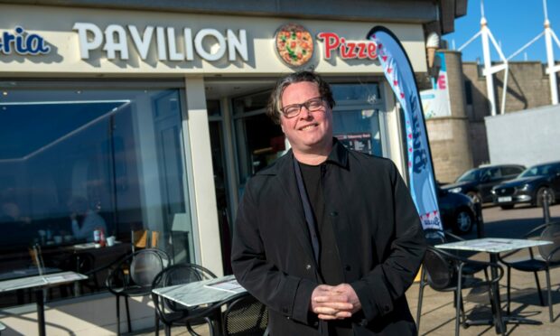 Pavilion Cafe owner Paul Dawson wants a limit on beachfront food trucks to help keep order. Image: Kath Flannery/DC Thomson