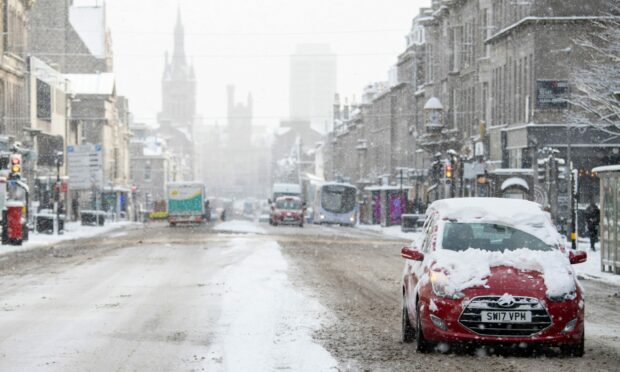Union Street in Aberdeen this morning. Image: Kami Thomson / DC Thomson.