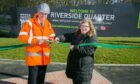 The road was unveiled on Monday by David Palmer, managing director for Barratt and David Wilson Homes North Scotland, and was attended by MSP Jackie Dunbar for Aberdeen Donside. Image: Barratt Development.