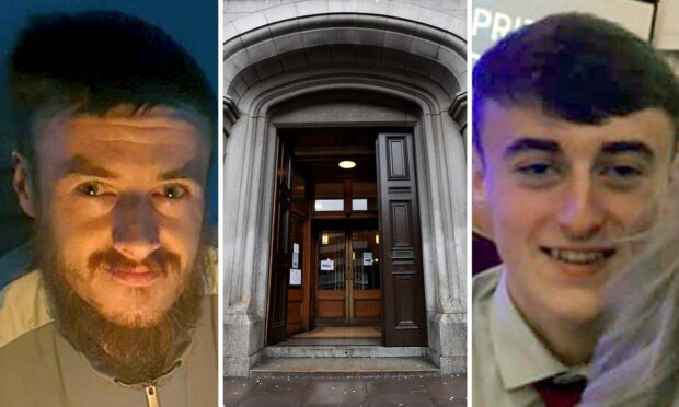 Brian McConnachie, left, and Liam McConnachie, appeared at Aberdeen Sheriff Court. Image: Facebook/ DC Thomson