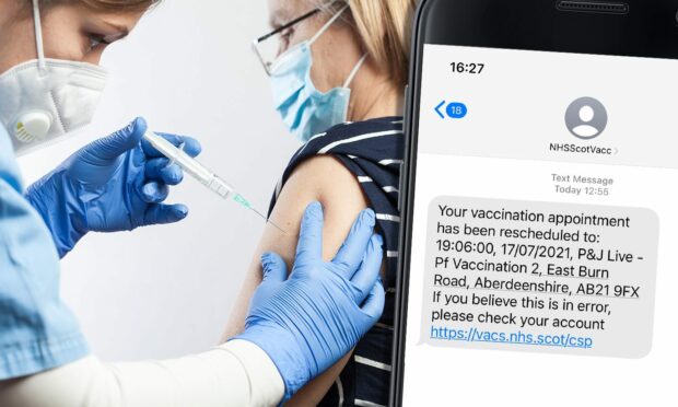 Covid vaccination message