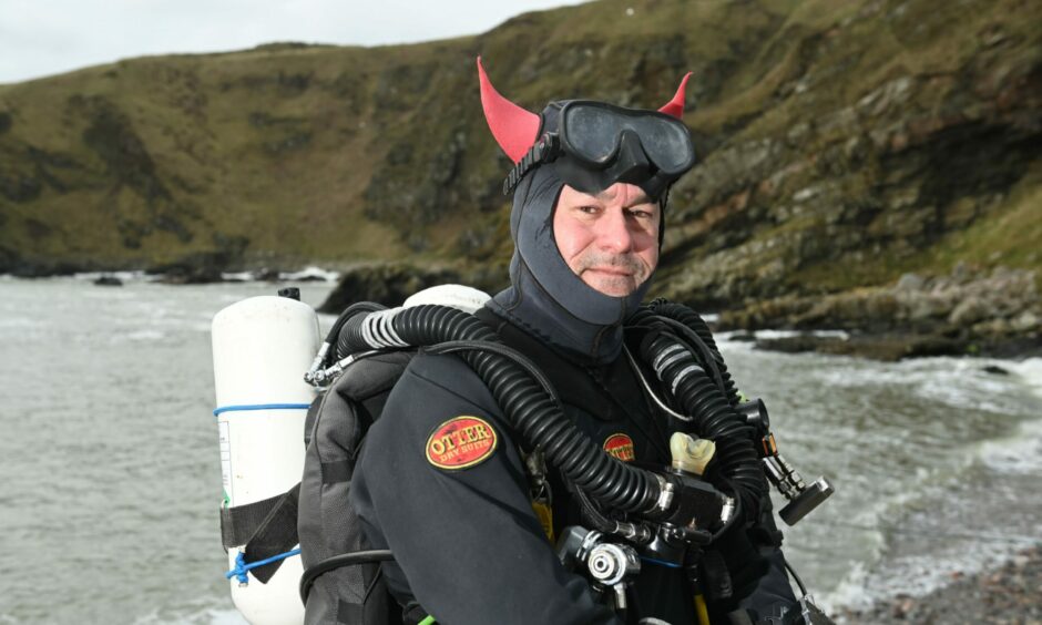 Deep sea diver Alex Gallego is no stranger to taking the plunge. Image: Paul Glendell /DC Thomson.