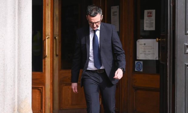 Warren Young outside court. Image: DC Thomson