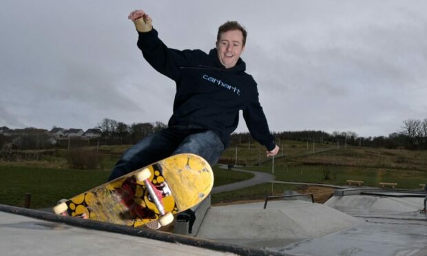 Taran Campbell helped develop a new skatepark at Inshes in Inverness