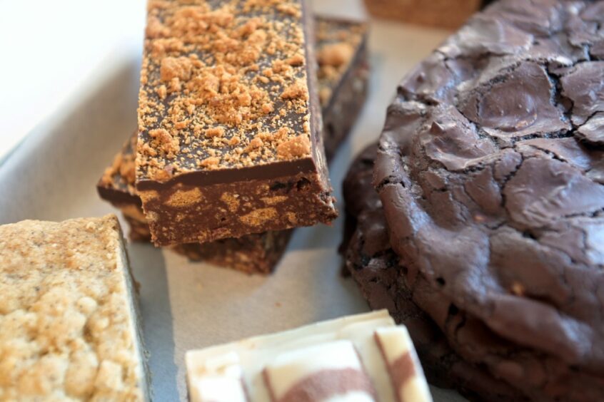 Selection of treats at The Cake Shop in Inverness.