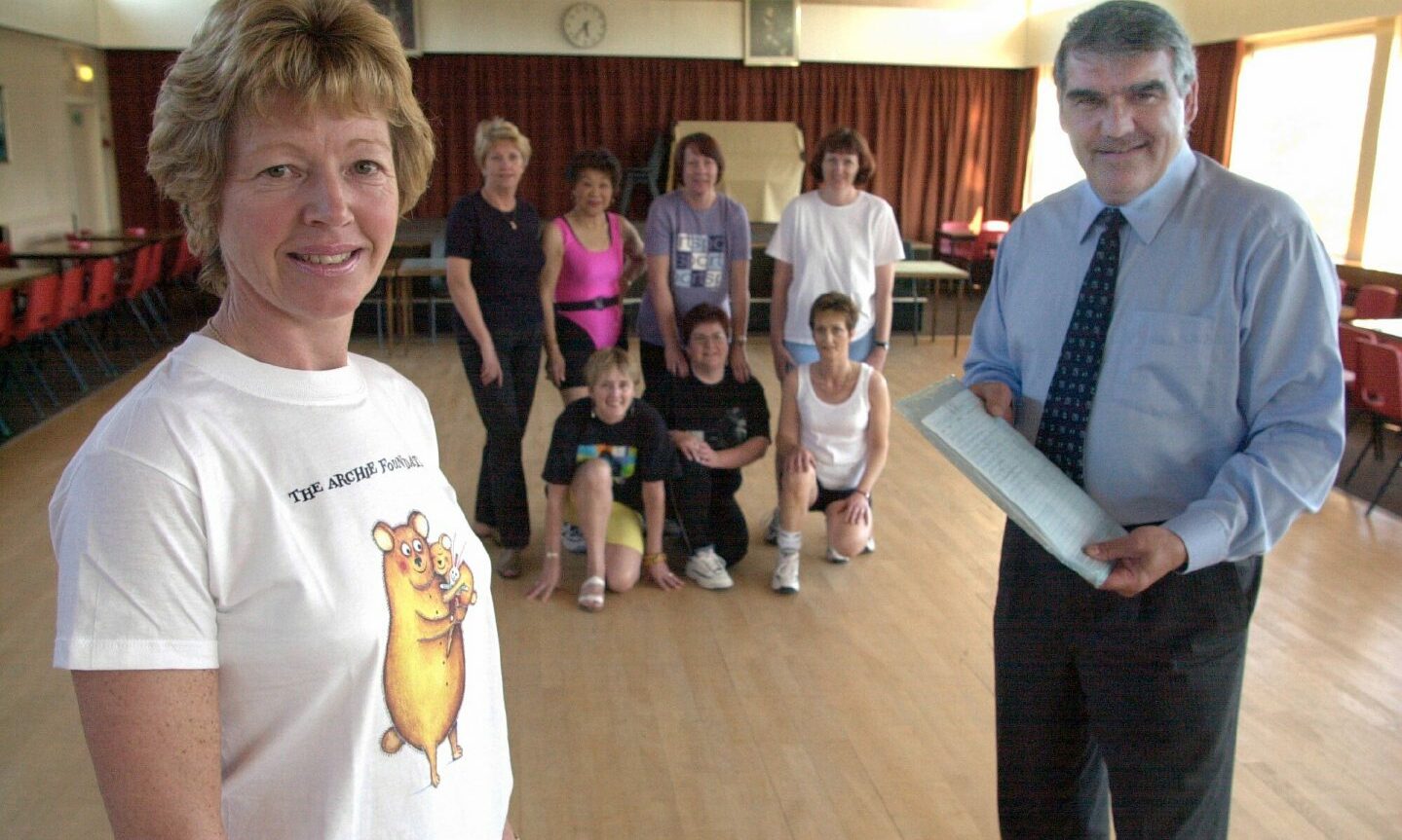 Fiona was featured in the Evening Express and P&J in 2001 after her aerobics class raised £1,000 for the Archie Foundation. Image: Rory Raitt