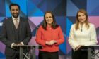 Humza Yousaf, Kate Forbes and Ash Regan are all hoping to be the next first minister. Image: Jane Barlow/PA.
