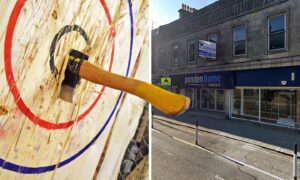 To go with story by Sarah Bruce. A planned axe-throwing venue in Inverness moved a step closer by getting a council licence Picture shows; The empty Ponden building in Inverness. Inverness. Supplied by DC Thomson design team Date; 28/03/2023