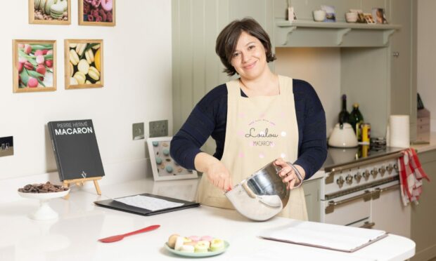 Lucreca Matoug in her home kitchen in Cults. The Frenchwoman has spent her adult life perfecting the macaron. Image: Scott Baxter/DC Thomson