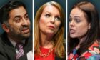 SNP leadership hopefuls Humza Yousaf, Ash Regan and Kate Forbes.