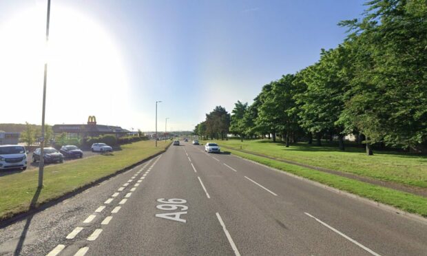 The A96 through Elgin is to be upgraded to appeal as an active travel route. Image: Google Maps.
