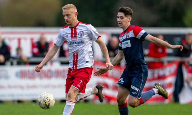 Marc Scott, left, is one of three Brechin players to have signed a new contract. Picture by Jasperimage