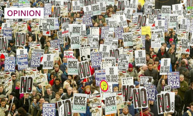 Hundreds of thousands of protesters demonstrate in London against the Iraq war in February 2003 (Image: Shutterstock)