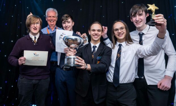 North East Coasters, of Mackie Academy, are this year's Young Enterprise Grampian champions. Image YE Grampian