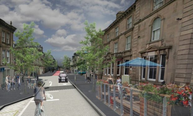 The plan envisages wider pavements and no through traffic in Academy Street