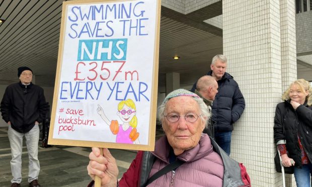Pensioner Kathleen Fowler is among the Bucksburn Swimming Pool users battling to keep it open.
