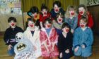 Pupils from Auchnagatt Primary School, who collected nearly £100 consisting of 2p and 1p coins for Comic Relief in 1991. Image: DC Thomson