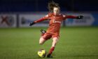 Brodie Greenwood in action for her former club Aberdeen Women.
