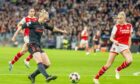 Bayern Munich's Lea Schüller comes up against Arsenal's Leah Williamson in the Champions League quarter-final clash. Image: Shutterstock.