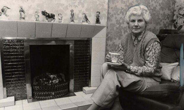 Betty Scott at her home in Strichen. Image: Mike Forster/Daily Mail/Shutterstock