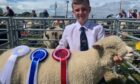 Finn Davidson pictured with his reserve champion at Keith Show.