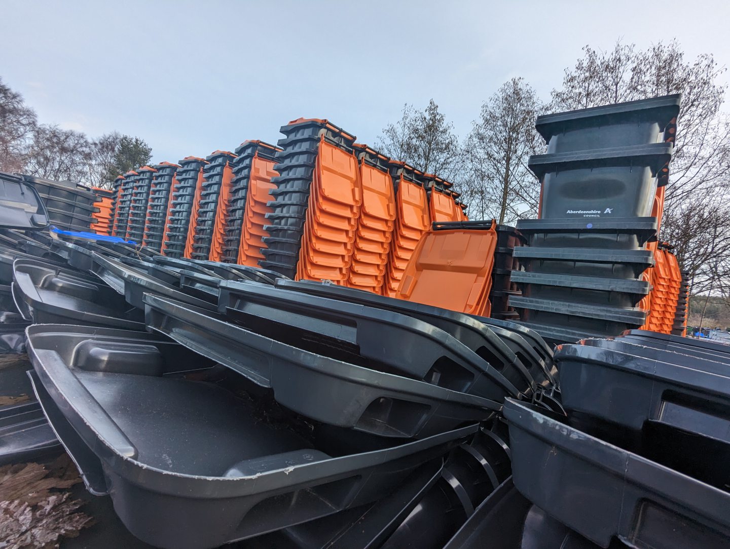 Aberdeenshire controversially launches new orangelidded bins