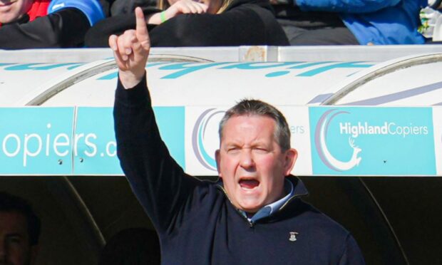 Inverness head coach Billy Dodds. Images: SNS Group