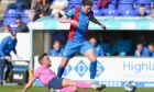 Caley Thistle winger Nathan Shaw, in action against Raith Rovers. Image: SNS Group