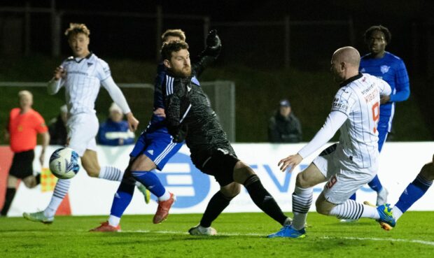 Dunfermline's Craig Wighton scored his side's second goal against Peterhead. Image: SNS