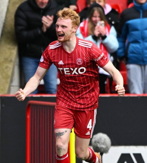 Liam Scales in his Aberdeen kit