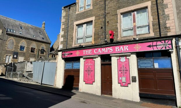 A former eyesore on Wick High Street will have new life as an outdoor seating area for The Camps Bar. Image: Ben Hendry, DC Thomson