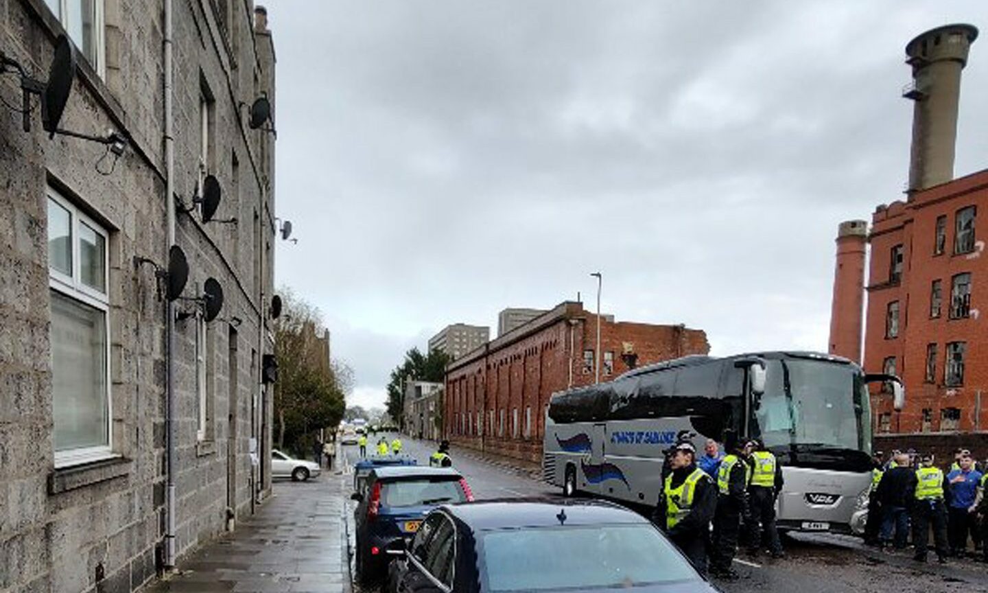 Police were called to reports of a disturbance on Hutcheon Street after the football match on April 23. Image: Supplied.