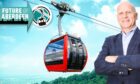 David Spencer from Skyline CableWays hopes to build a cable car in Aberdeen to help connect the beach to the city. Image: DCT design/ David Spencer