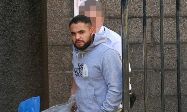 Ashley Beckwith is taken into custody from Aberdeen Sheriff Court. Image: DC Thomson
