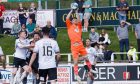 Elgin City goalkeeper Thomas McHale aims to help his side capture three points against Forfar Athletic on Tuesday. Image: Robert Crombie