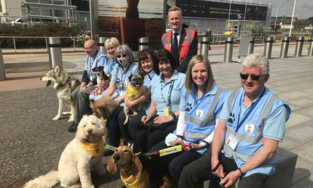 The Canine Crew will be returning this year at Aberdeen International Airport. Image: Aberdeen Airport.
