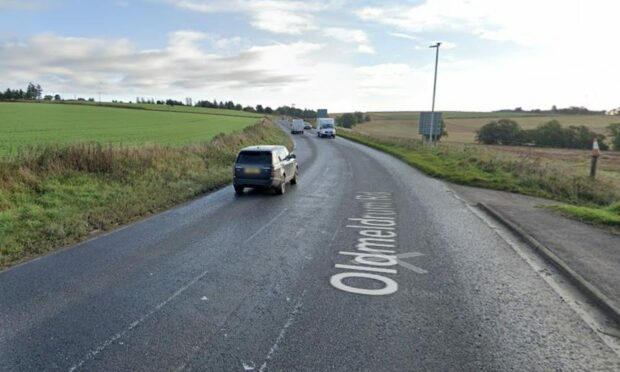 The incident happened southbound on the A947 at Oldmeldrum. Image: Google Maps.