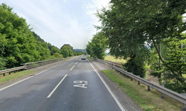 The two-vehicle crash happened on the A9 Inverness to Perth road near Kindallachan. Image: Google Street View