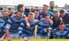 Banks o' Dee celebrate winning the GPH Builders Merchants Highland League Cup after their victory against Inverurie Locos. Pictures by Darrell Benns and Kenny Elrick