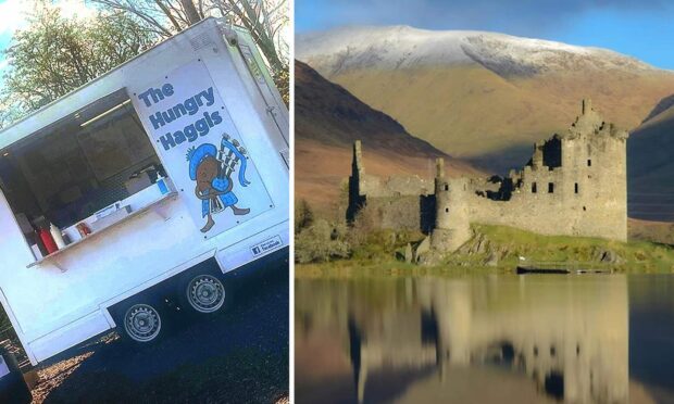 The Hungry Haggis snack van has opened at Kilchurn Castle car park, by Loch Awe.
