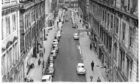 An unusual view looking down on Union Street in Inverness in 1964. Image: DC Thomson