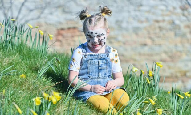 Eloise Wilson, 6 from Lossiemouth at Brodie Castle this Easter. Image by Jason Hedges/DC Thomson