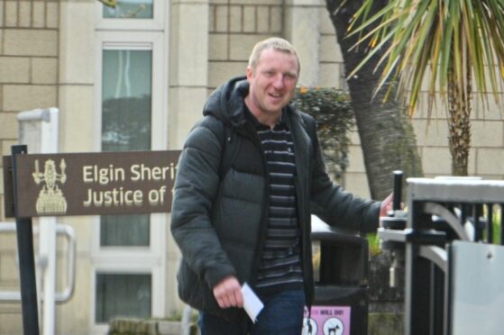 James Shewan smiled leaving Elgin Sheriff Court. Image: DC Thomson